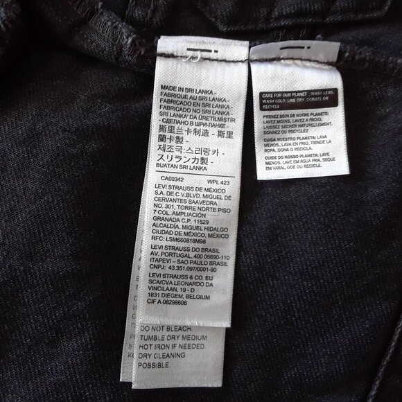 NWOT Levi's Black Denim Jacket XL - Picture 6 of 10